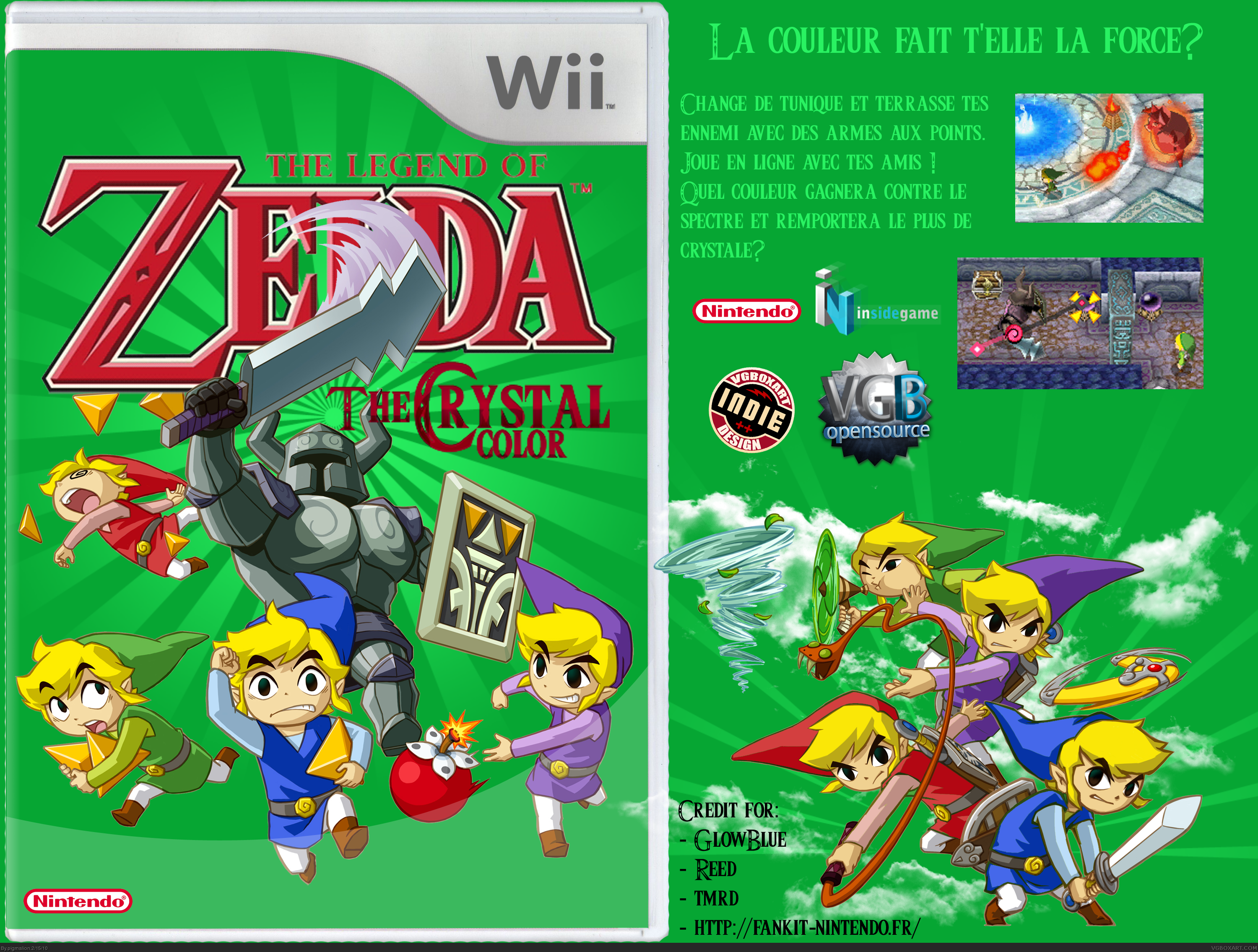 The Legend of Zelda: The Crystal Color box cover