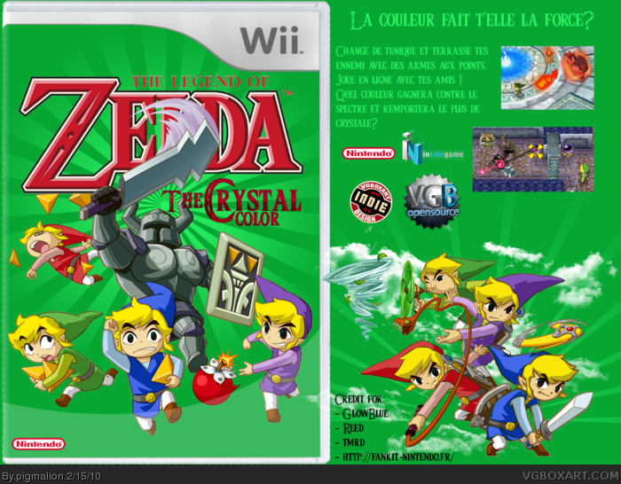 The Legend of Zelda: The Crystal Color box art cover