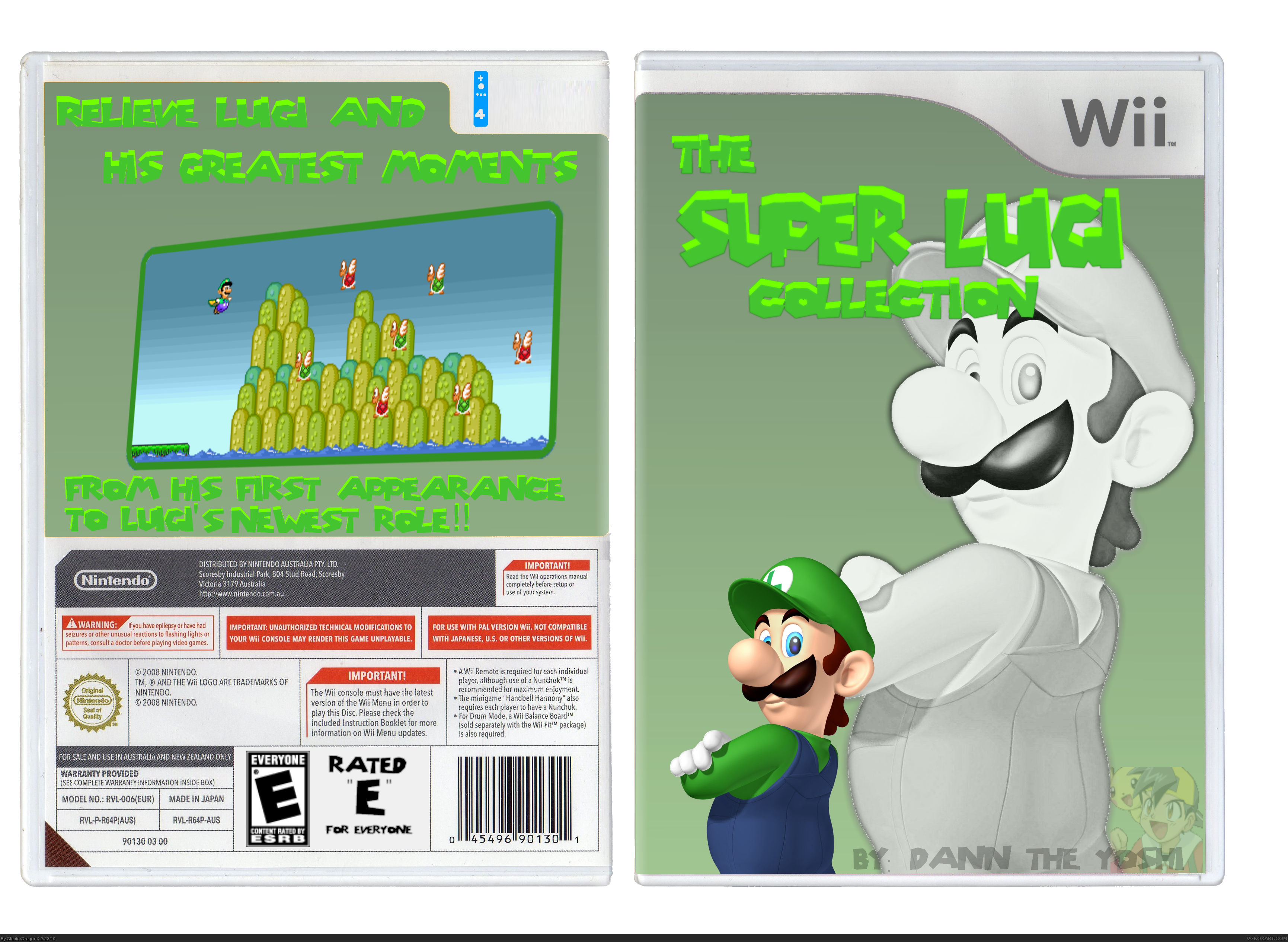 The Super Luigi Collection Wii box cover