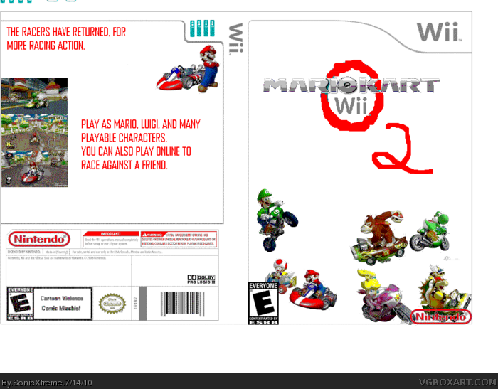Mario Kart Wii 2 box art cover