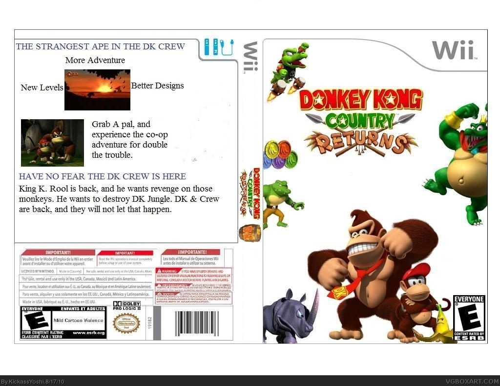 Donkey Kong Country Returns box cover