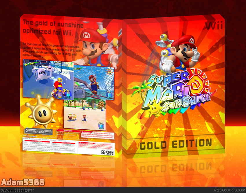 Super Mario Sunshine Gold Edition box cover