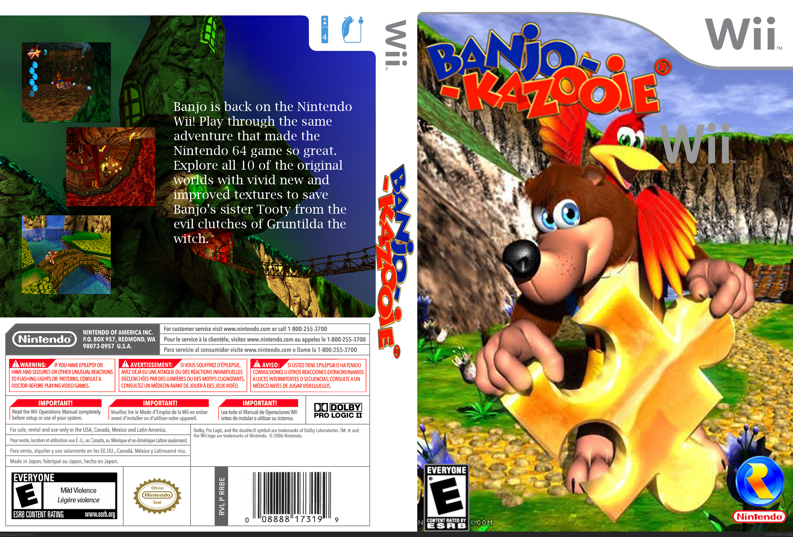 Banjo-Kazooie Wii box cover