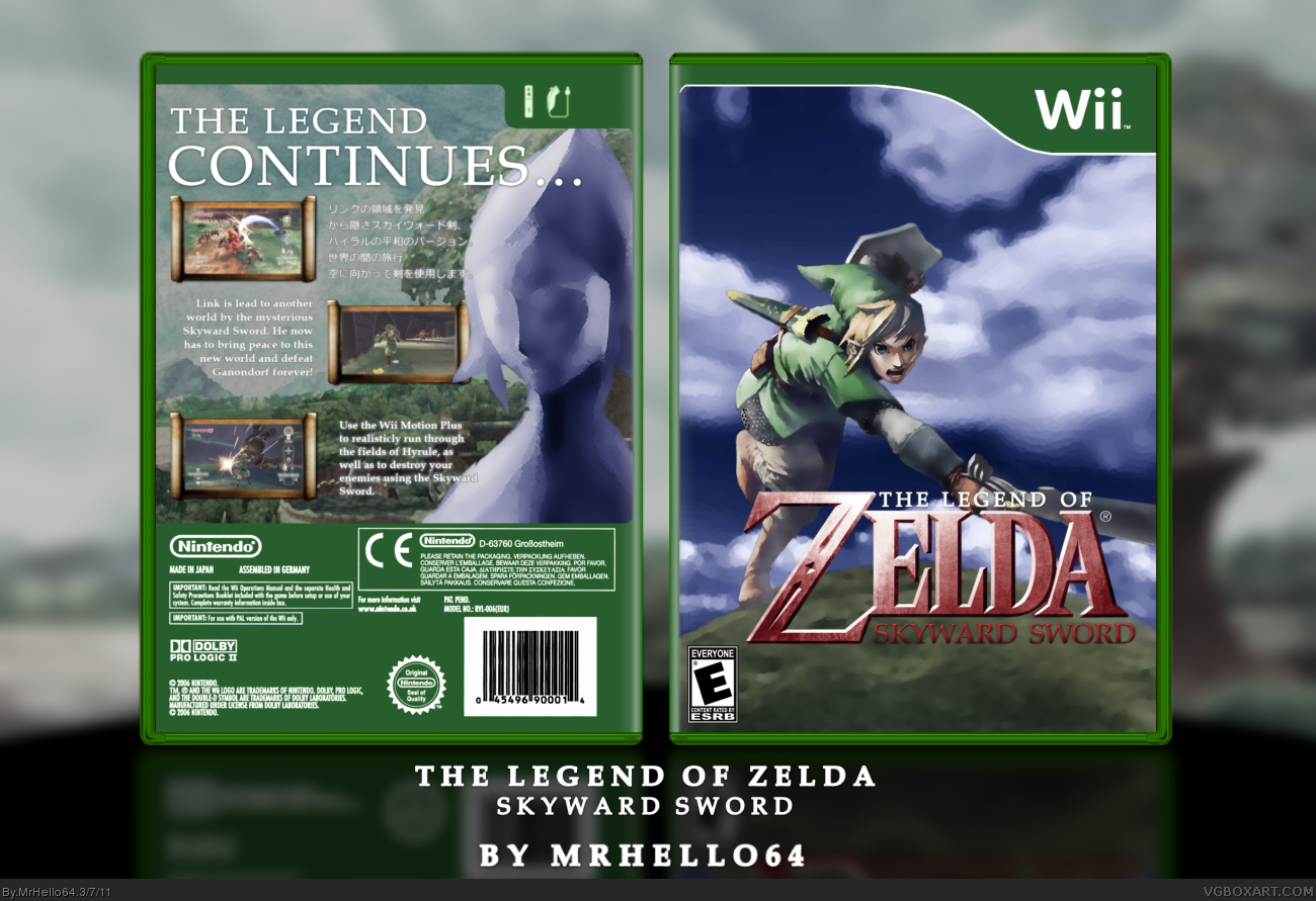 The Legend of Zelda: Skyward Sword box cover