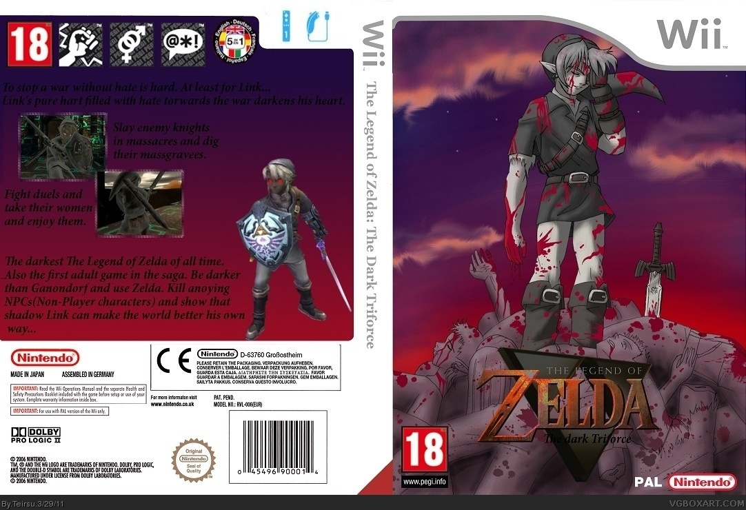 The Legend of Zelda: The dark Triforce box cover