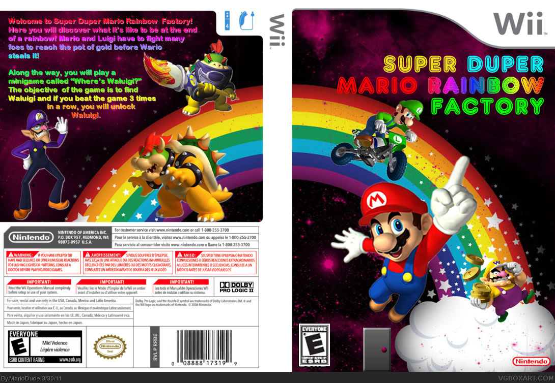 Super Duper Mario Rainbow Factory box cover