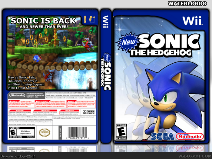 New Sonic The Hedgehog box art cover