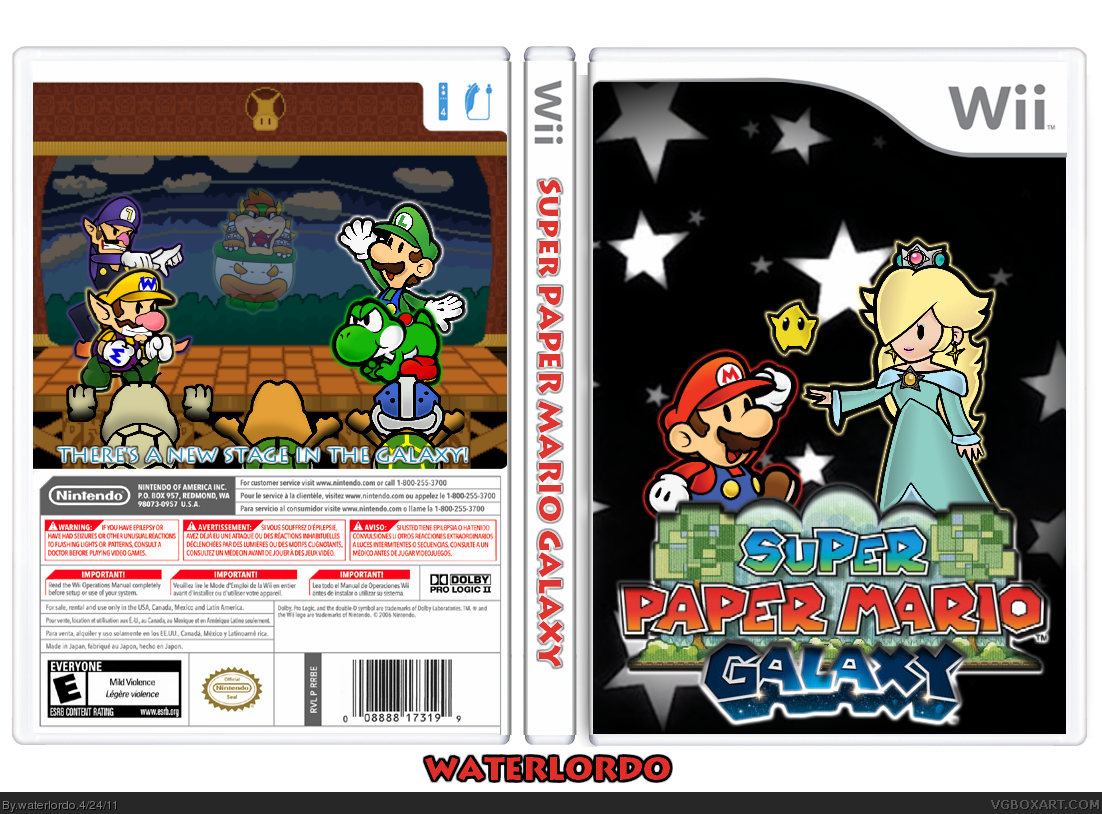 Super Paper Mario Galaxy box cover