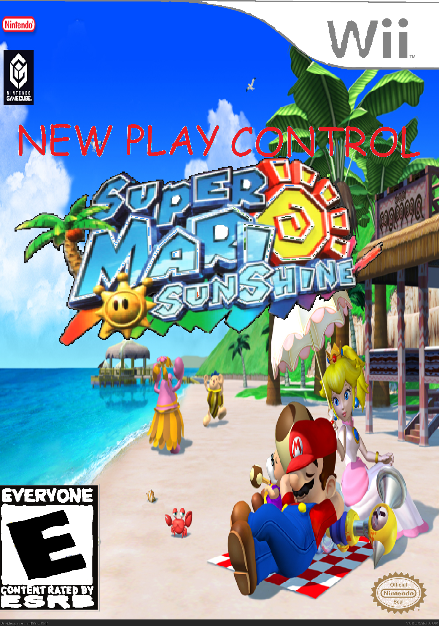 New play control Super Mario Sunshine box cover