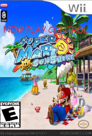 New play control Super Mario Sunshine box art cover