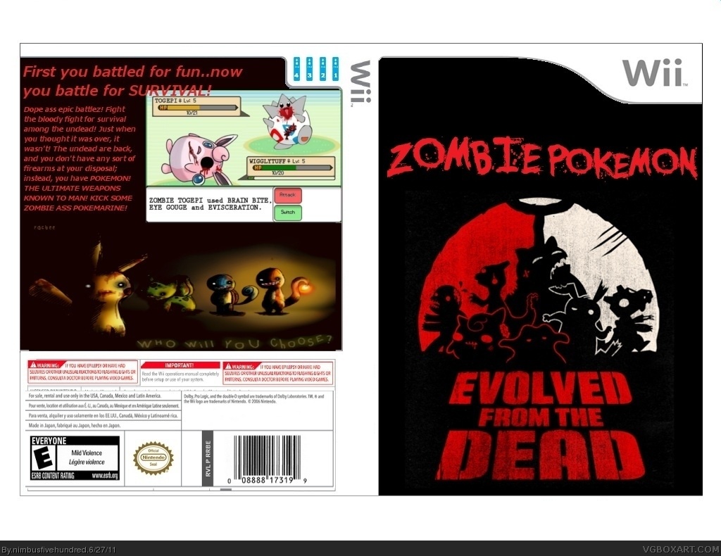 Zombie Pokemon: Evolved from the Dead box cover