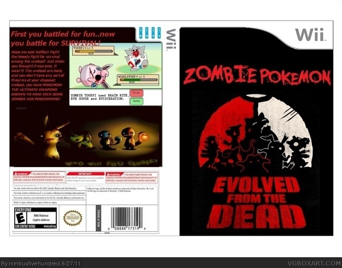 Zombie Pokemon: Evolved from the Dead box art cover