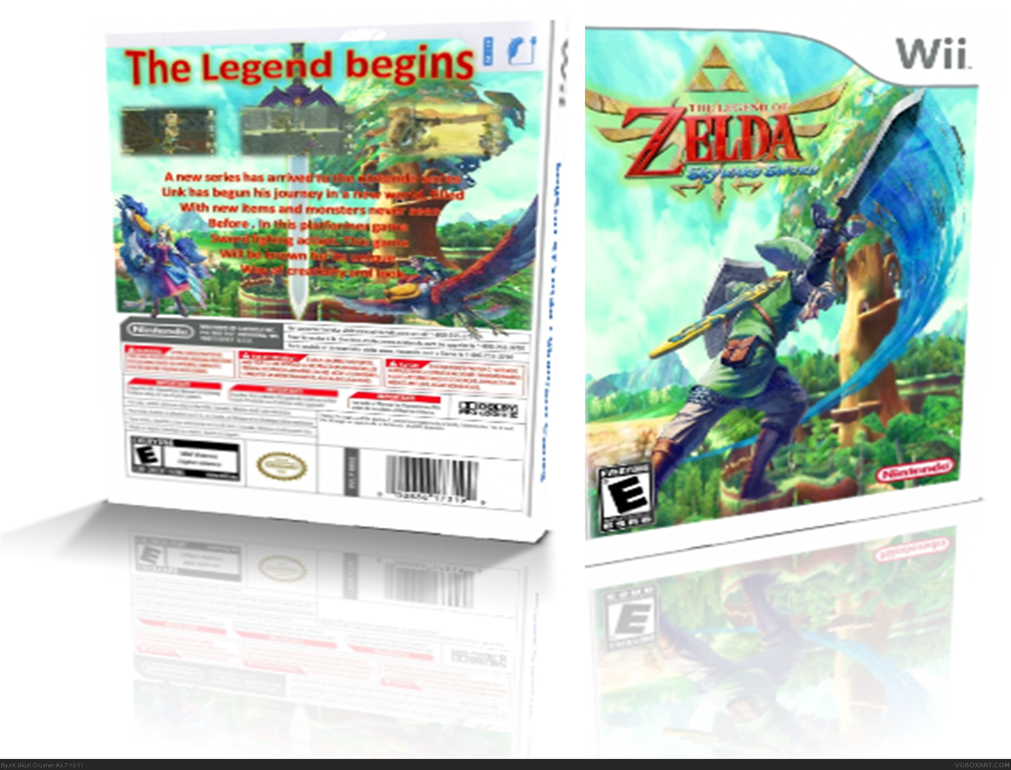 Legend of Zelda Skyward Sword box cover