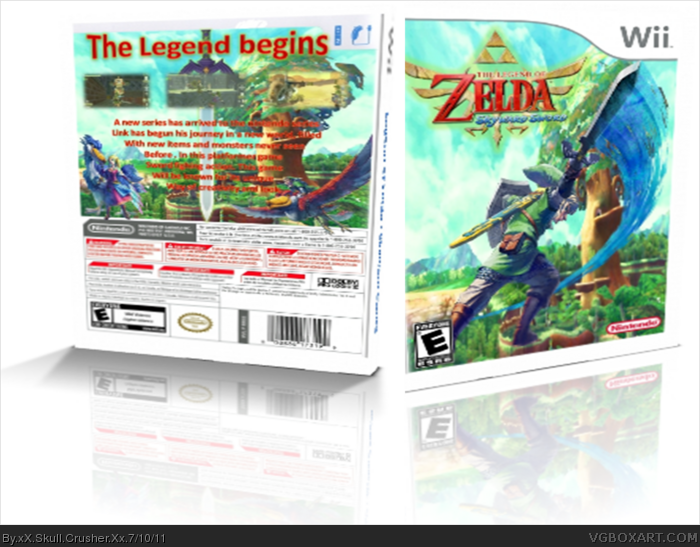 Legend of Zelda Skyward Sword box art cover