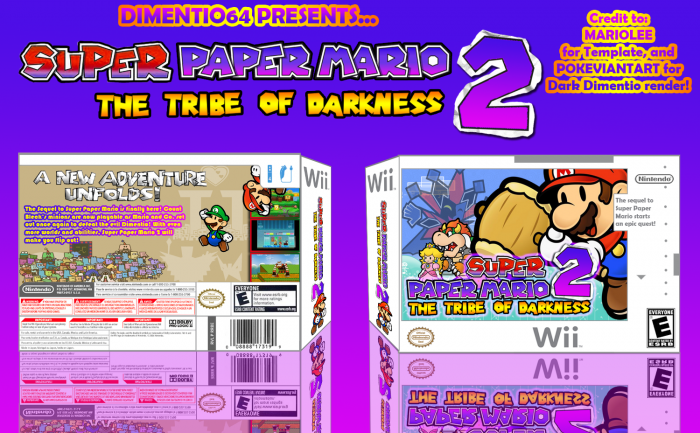 Super Paper Mario 2: The Tribe of Darkness box art cover
