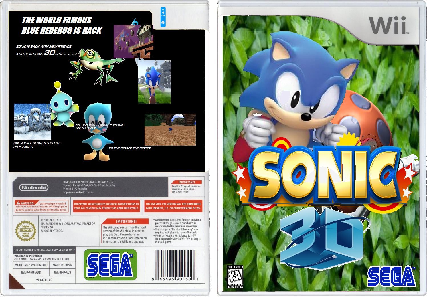 Sonic 3D box cover