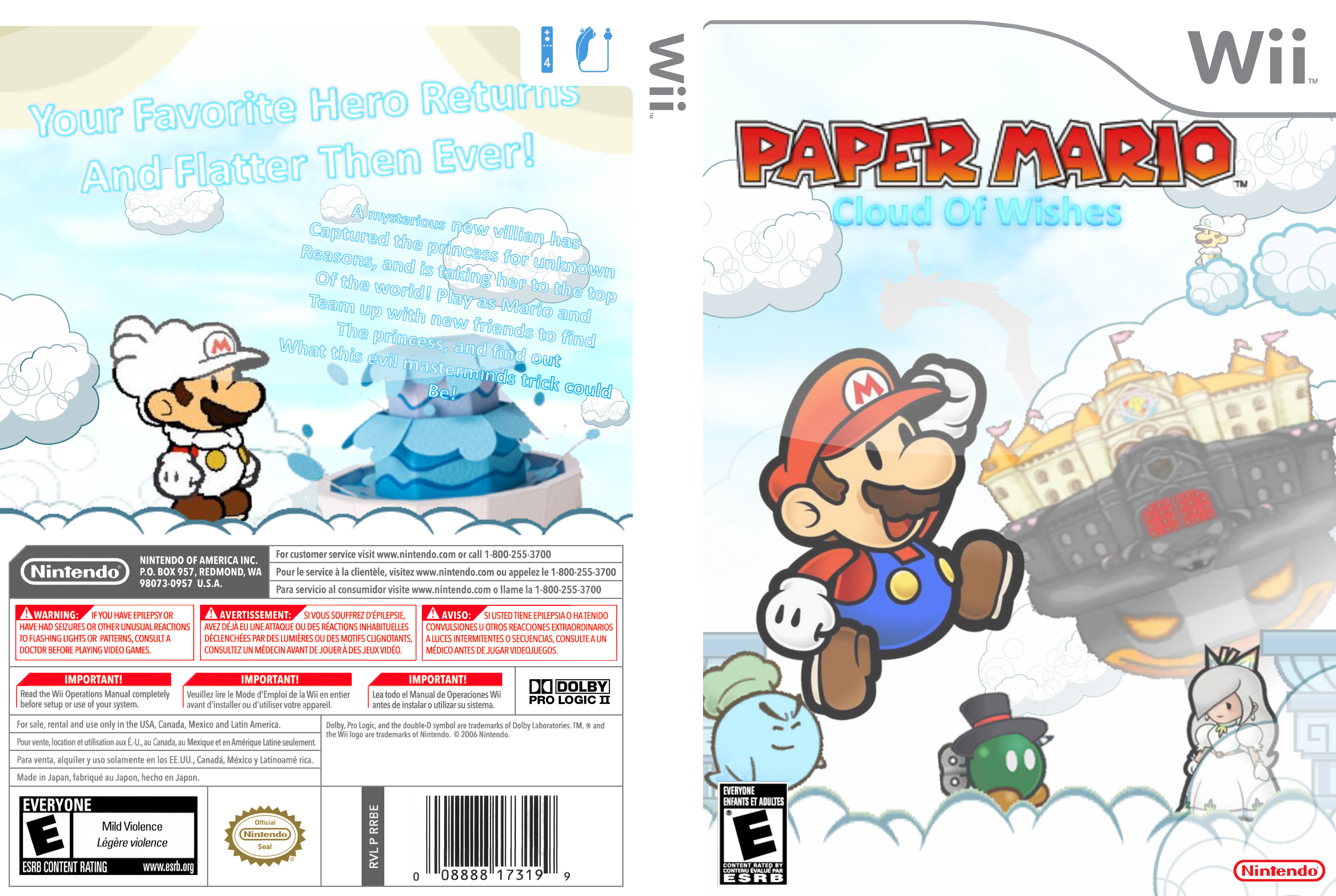 Paper Mario: Cloud Of Wishes box cover
