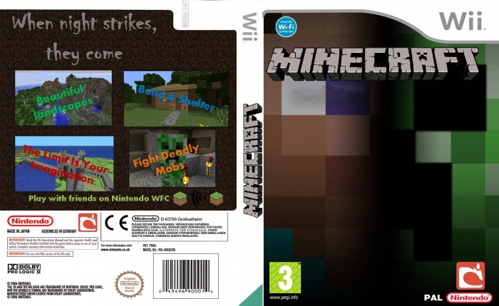 Minecraft Wii box art cover