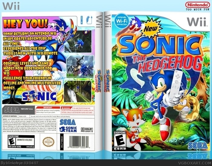 New Sonic box art cover
