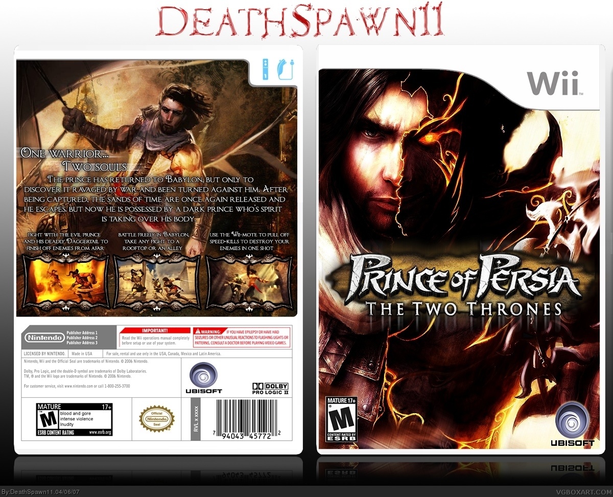 Prince of Persia: the Two Thrones box cover