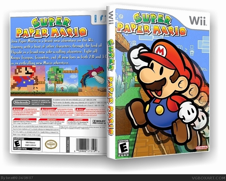 Super Paper Mario box cover