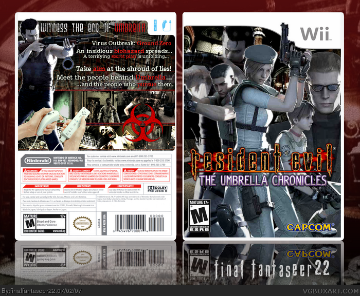 Resident  Evil: Umbrella Chronicles box art cover