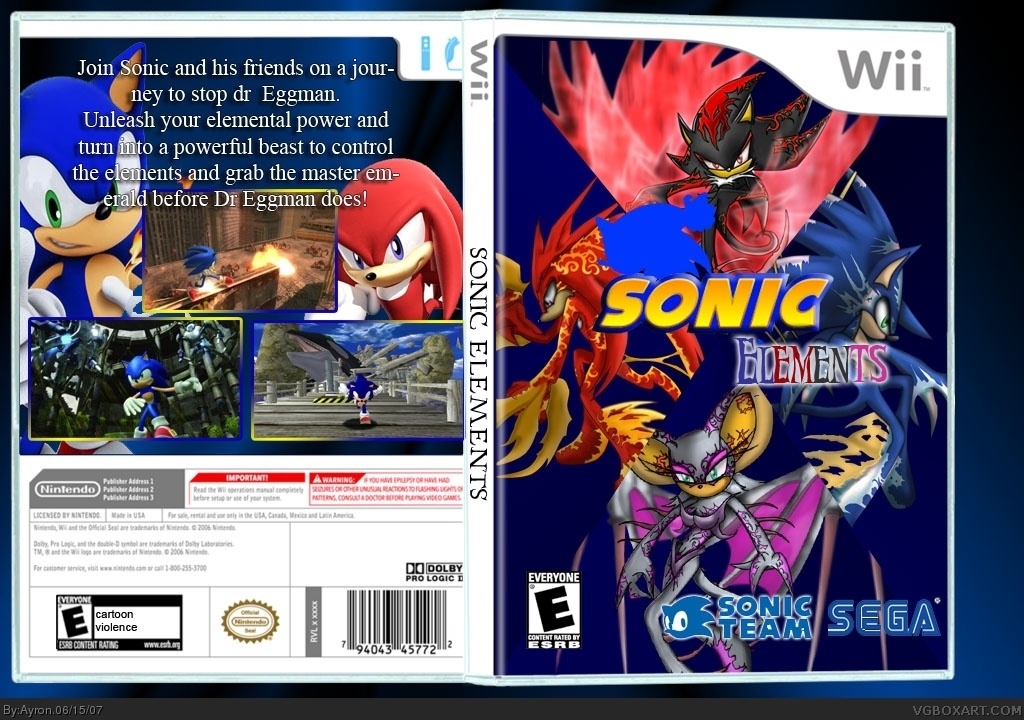 Sonic: Elements box cover