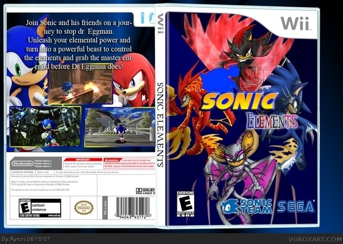 Sonic: Elements box art cover