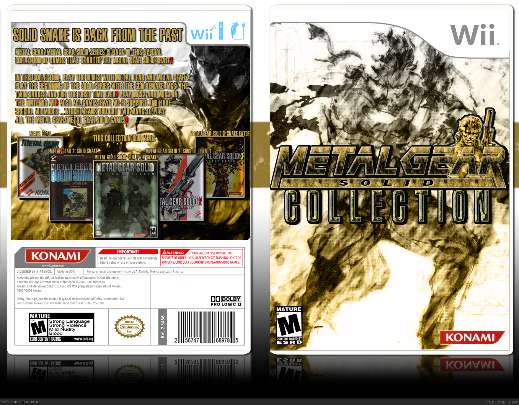 Metal Gear Solid Collection box cover