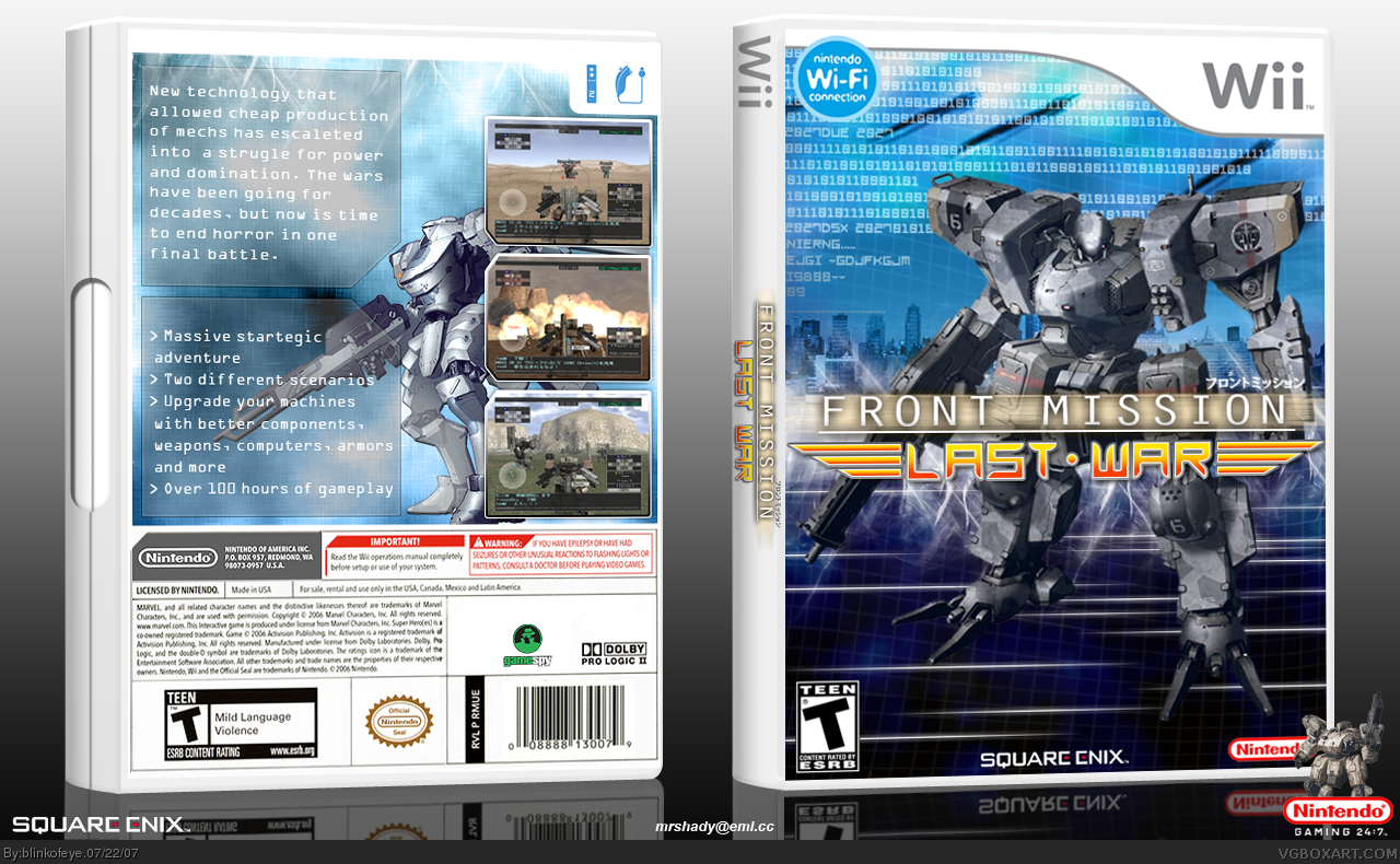 Front Mission: Last War box cover