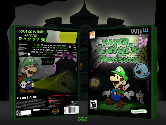 Paper Luigi's Mansion box art cover
