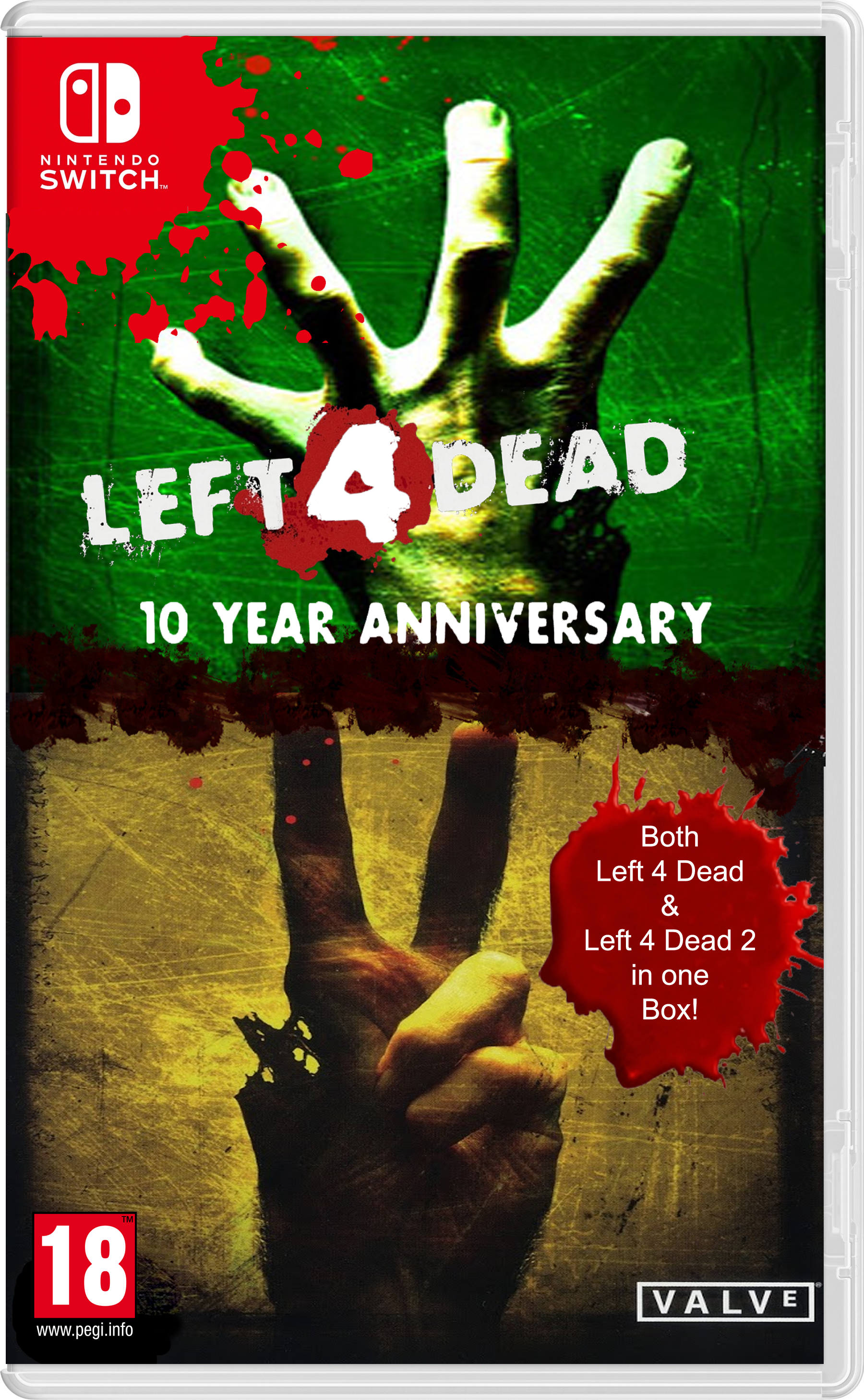 Left 4 Dead 10th Aanniversary box for Switch box cover
