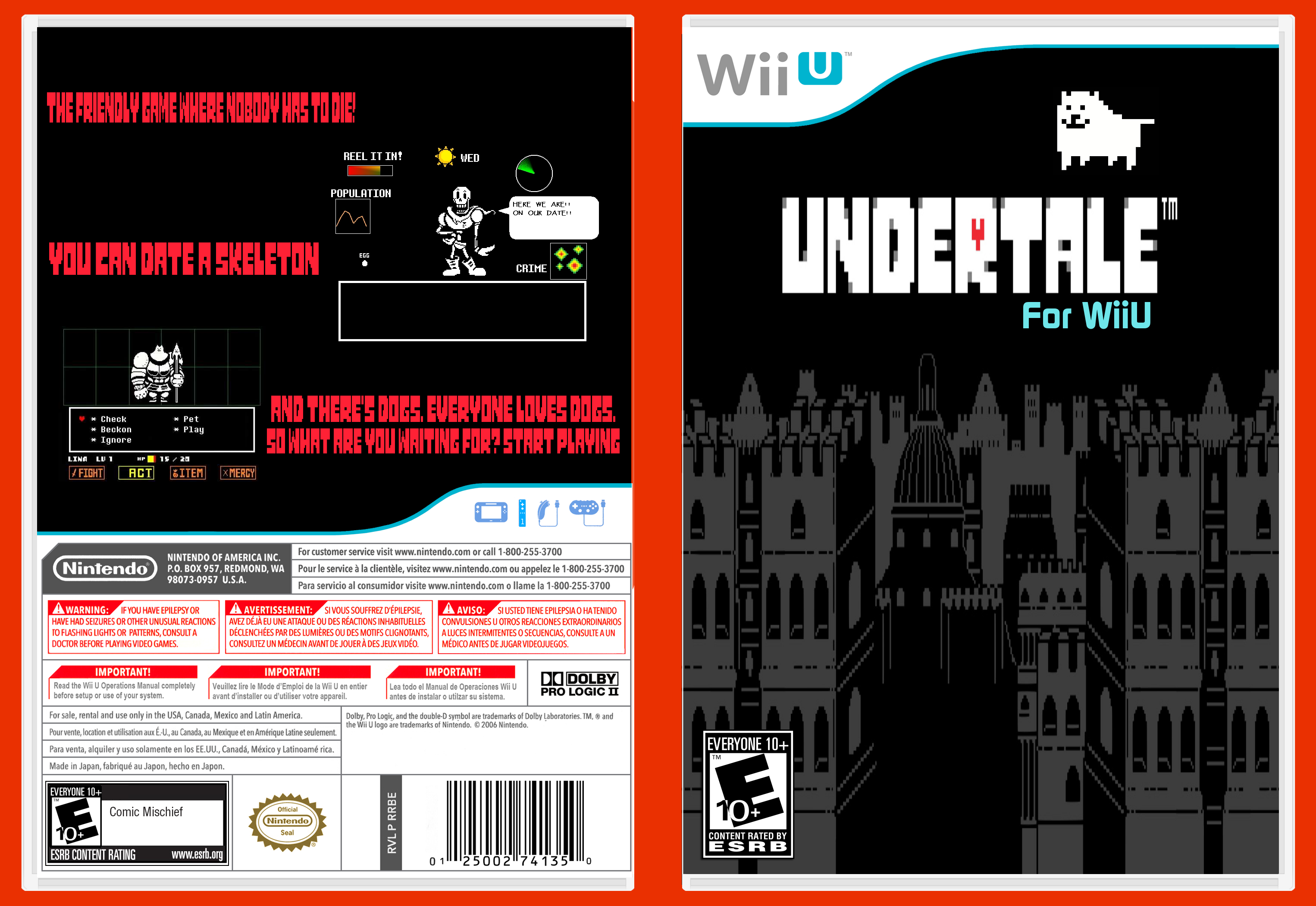 Undertale for the WiiU box cover