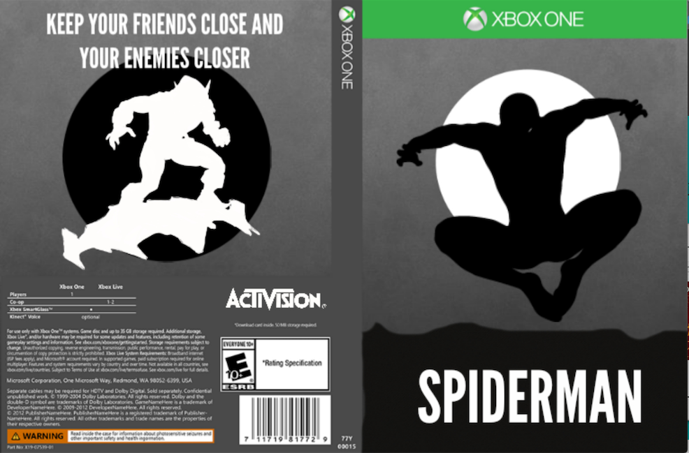 Spiderman box cover