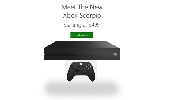 Xbox Scorpio box cover